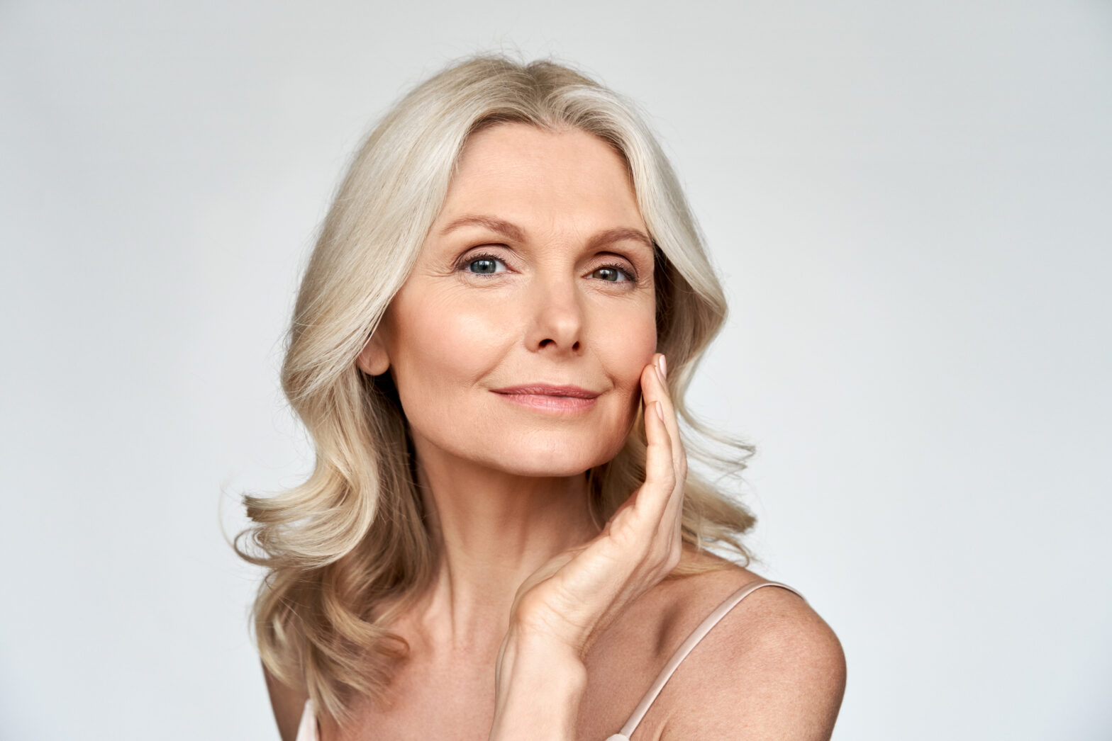mature woman glowing skin