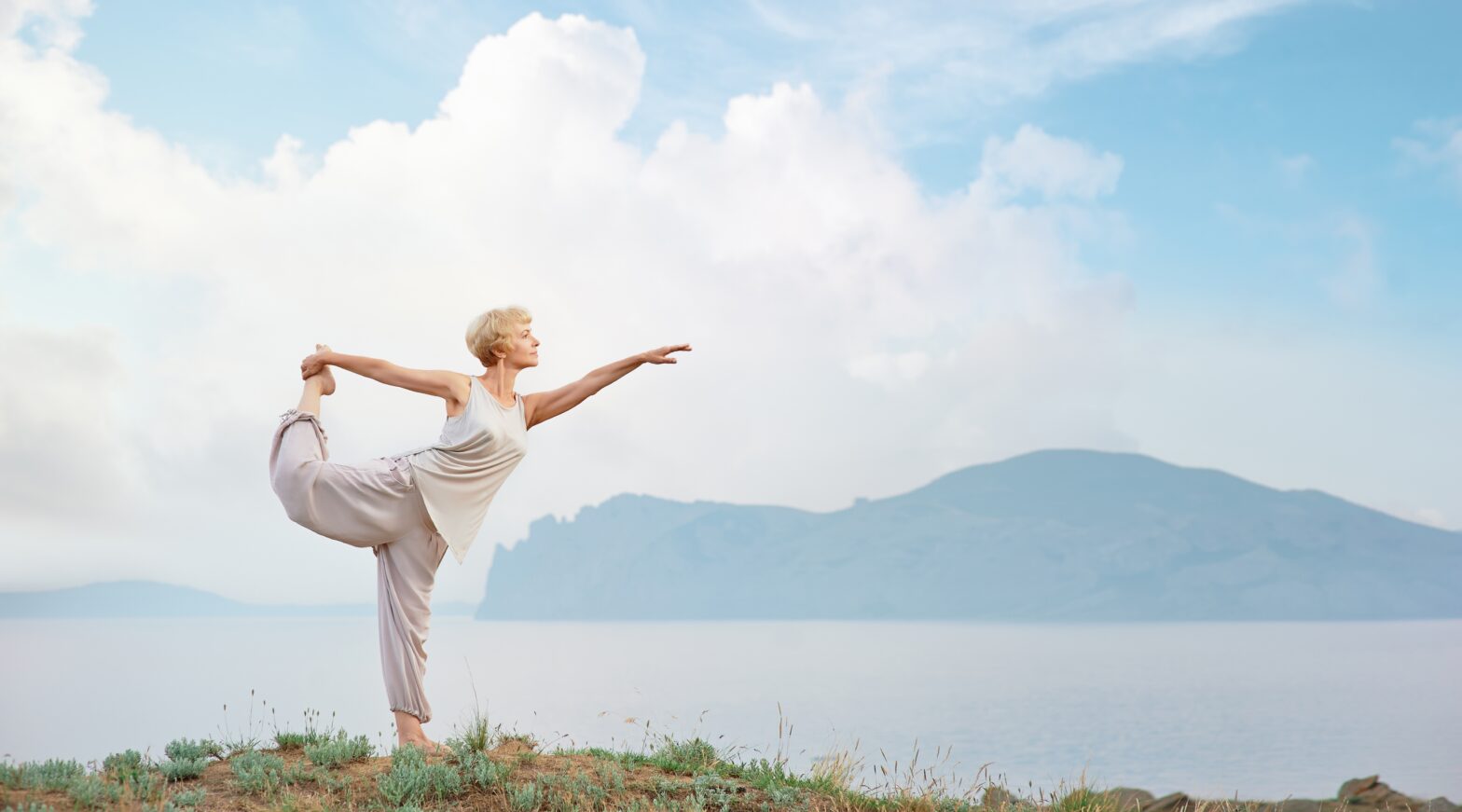 woman doing yoga